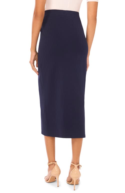 Vince Camuto Pull On Midi Skirt In Blue