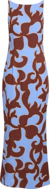 SUGARLIPS Briley Abstract Print Mizie Open Back Maxi Dress