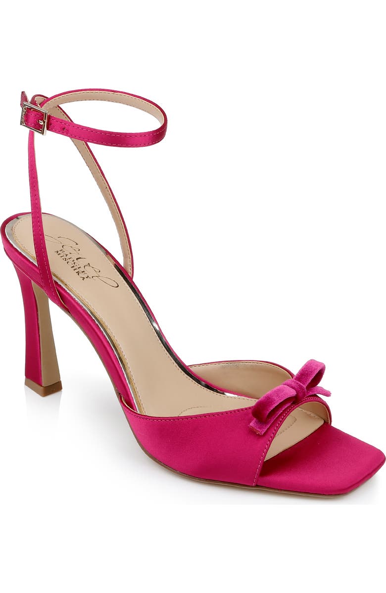 Jewel Badgley Mischka Elisha Ankle Strap Sandal, Main, color, Pink Satin