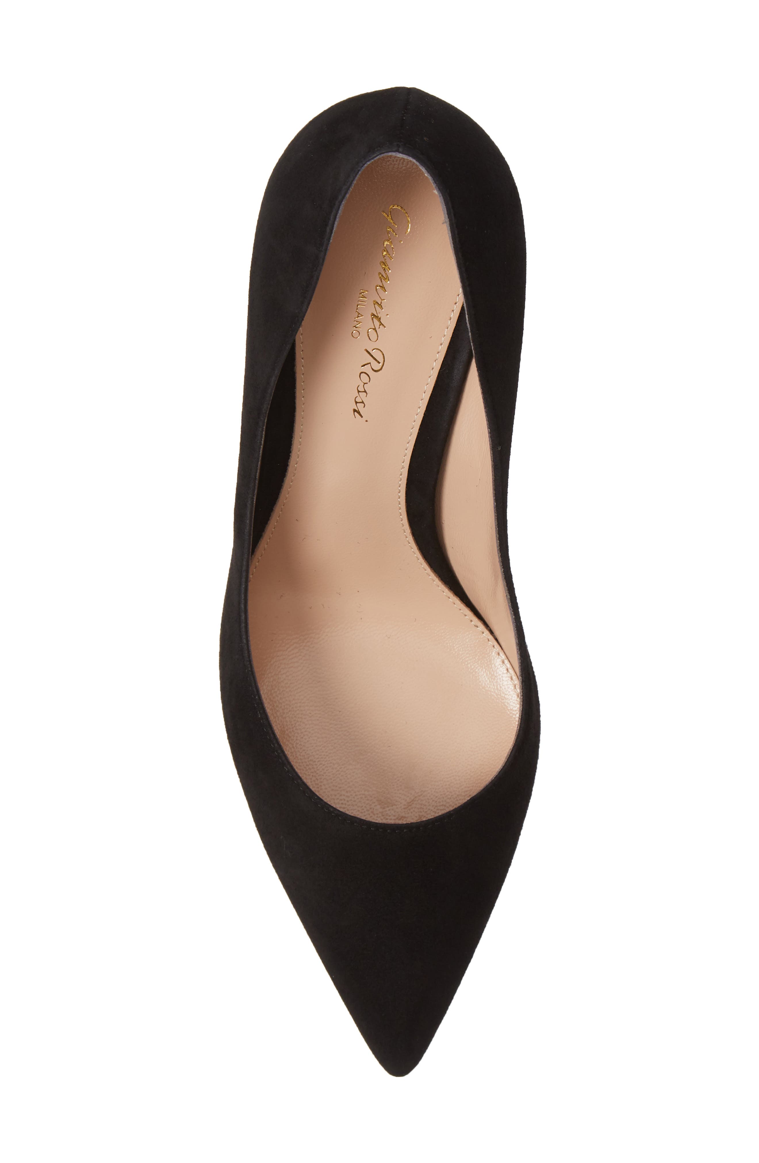 Gianvito Rossi Pointed Toe Pump, Alternate, color, Black