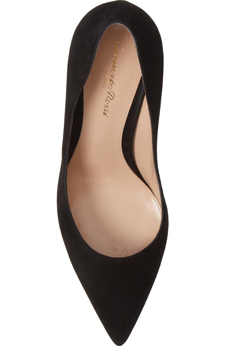 Gianvito Rossi Pointed Toe Pump, Alternate, color, Black