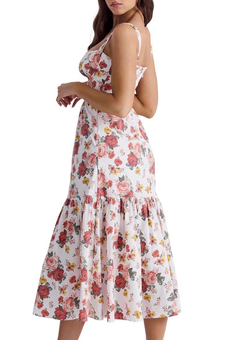 Elia Floral Sweetheart Neck Sundress, Alternate, color, ROSE PRINT
