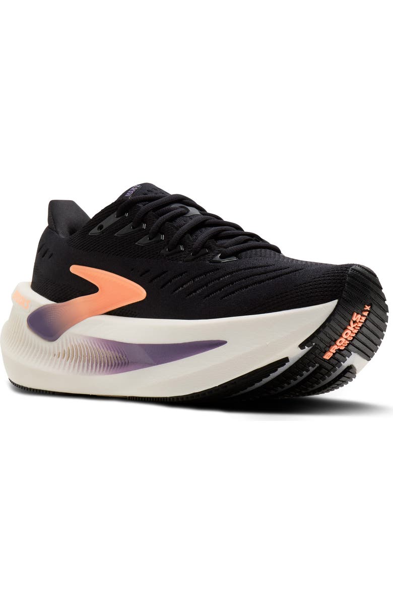 Brooks Glycerin Max 2 Hybrid Running Shoe, Main, color, Black/ Peach/ Clear