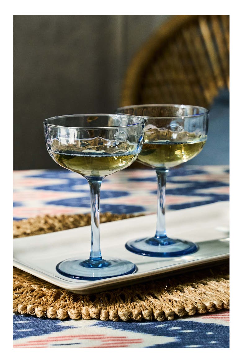 Puro Set of 2 Cocktail Coupé Glasses, Alternate, color, CHAMBRAY