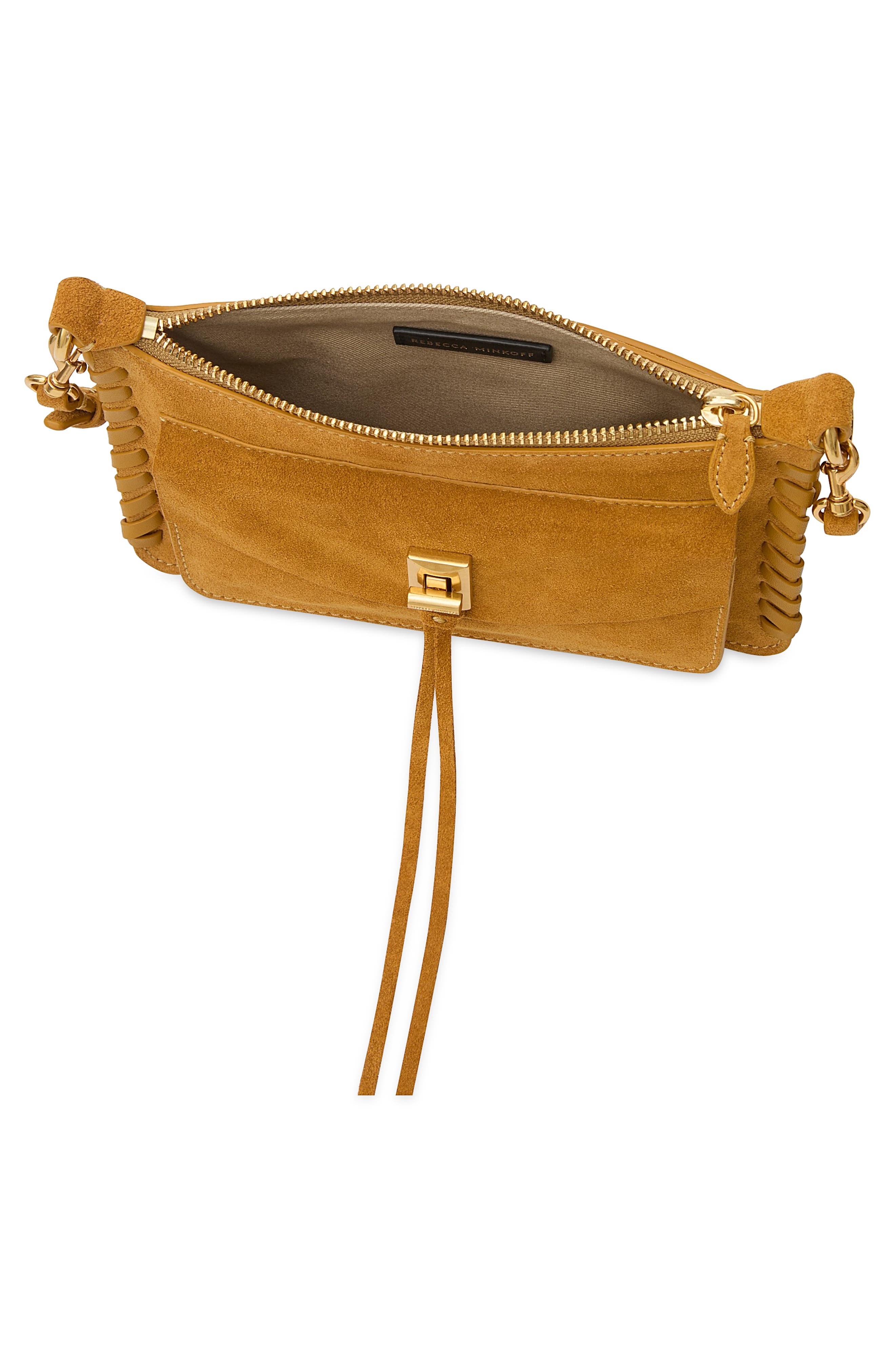 Rebecca Minkoff Darren Whipstitched Mini Top Zip Crossbody Bag, Alternate, color, 
