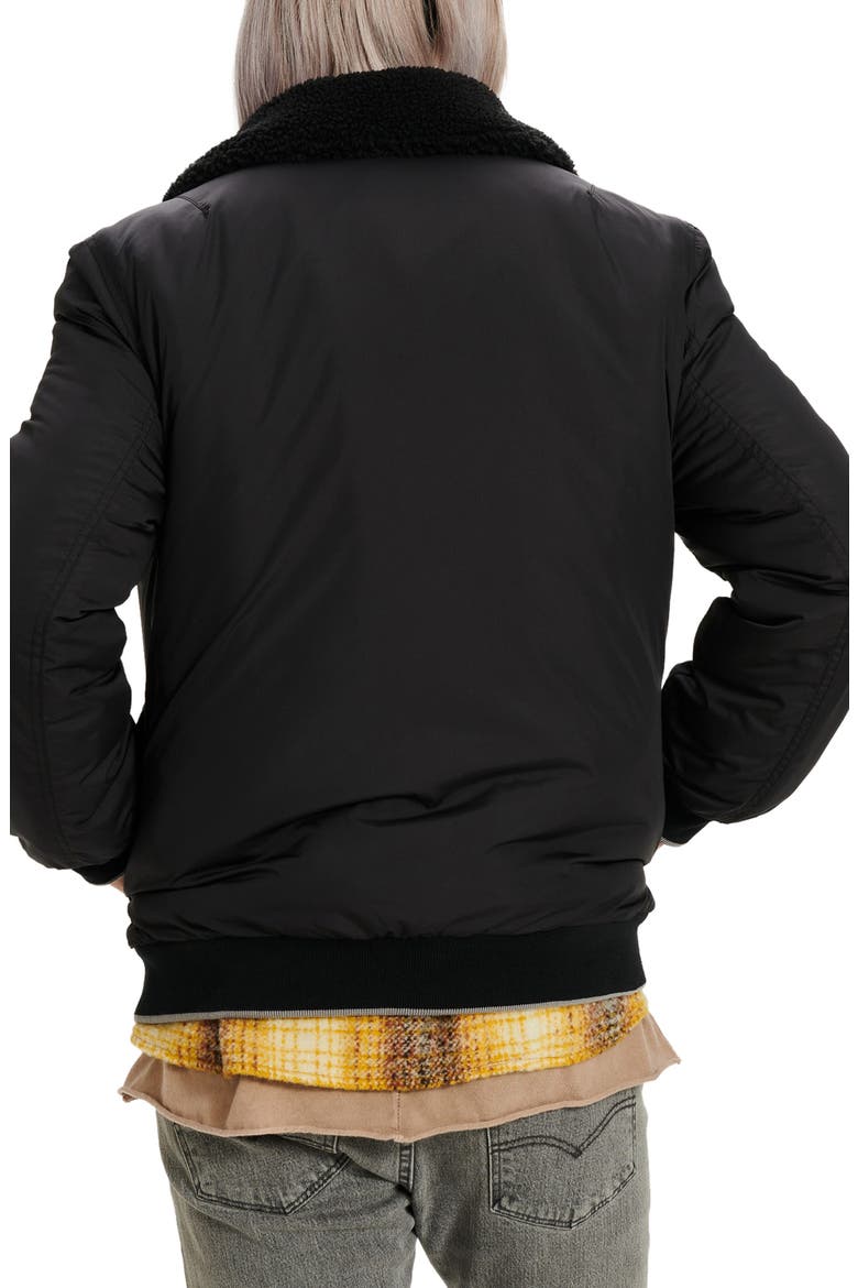 Ethan Water Resistant Down Bomber Jacket, Alternate, color, BLACK