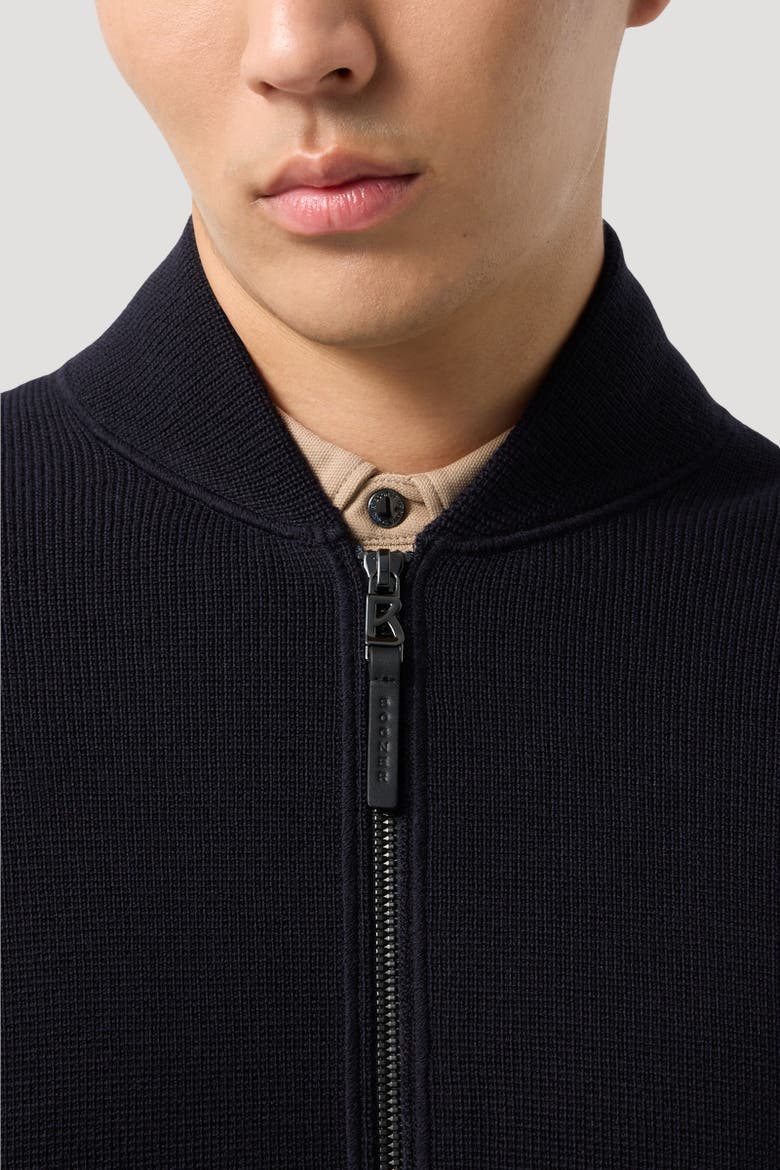 Virgin Wool Cardigan Everest, Alternate, color, Navy blue