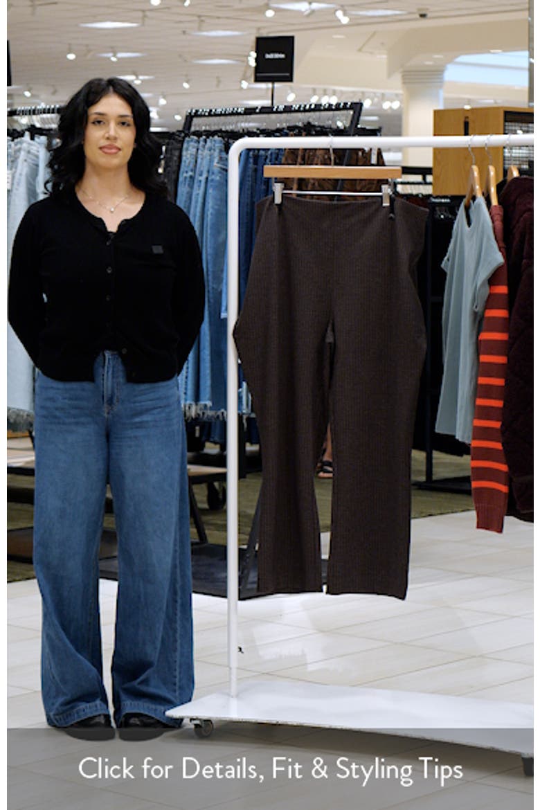 Pinstripe Pull-On Baby Bootcut Ankle Ponte Pants video