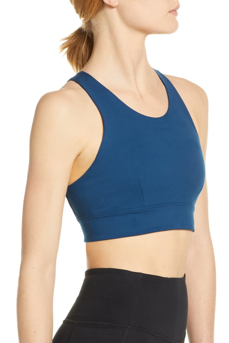 Exhale Studio Lite Sports Bra, Alternate, color, BLUE REEF