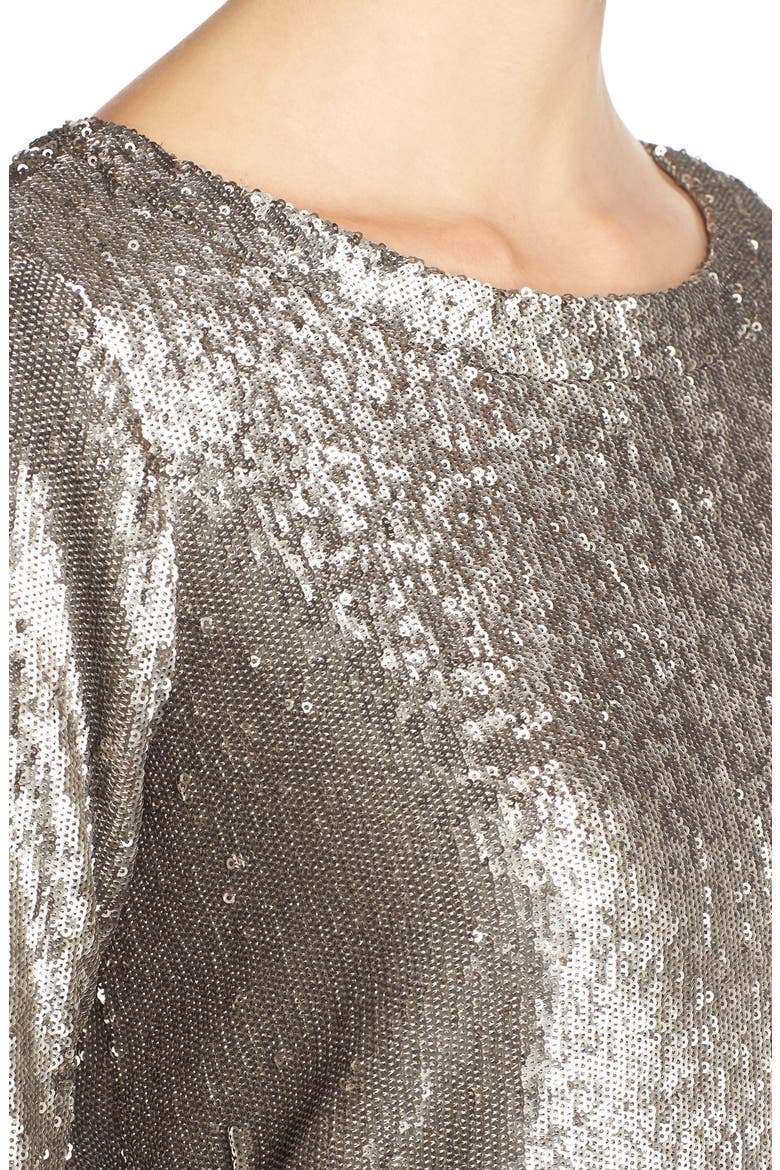 BB Dakota 'Miles' Sequin A-Line Dress, Alternate, color, PEWTER