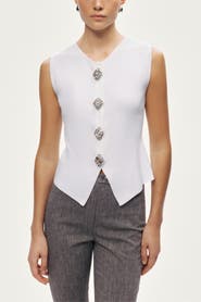 Nocturne Embellished Sleeveless Knit Top