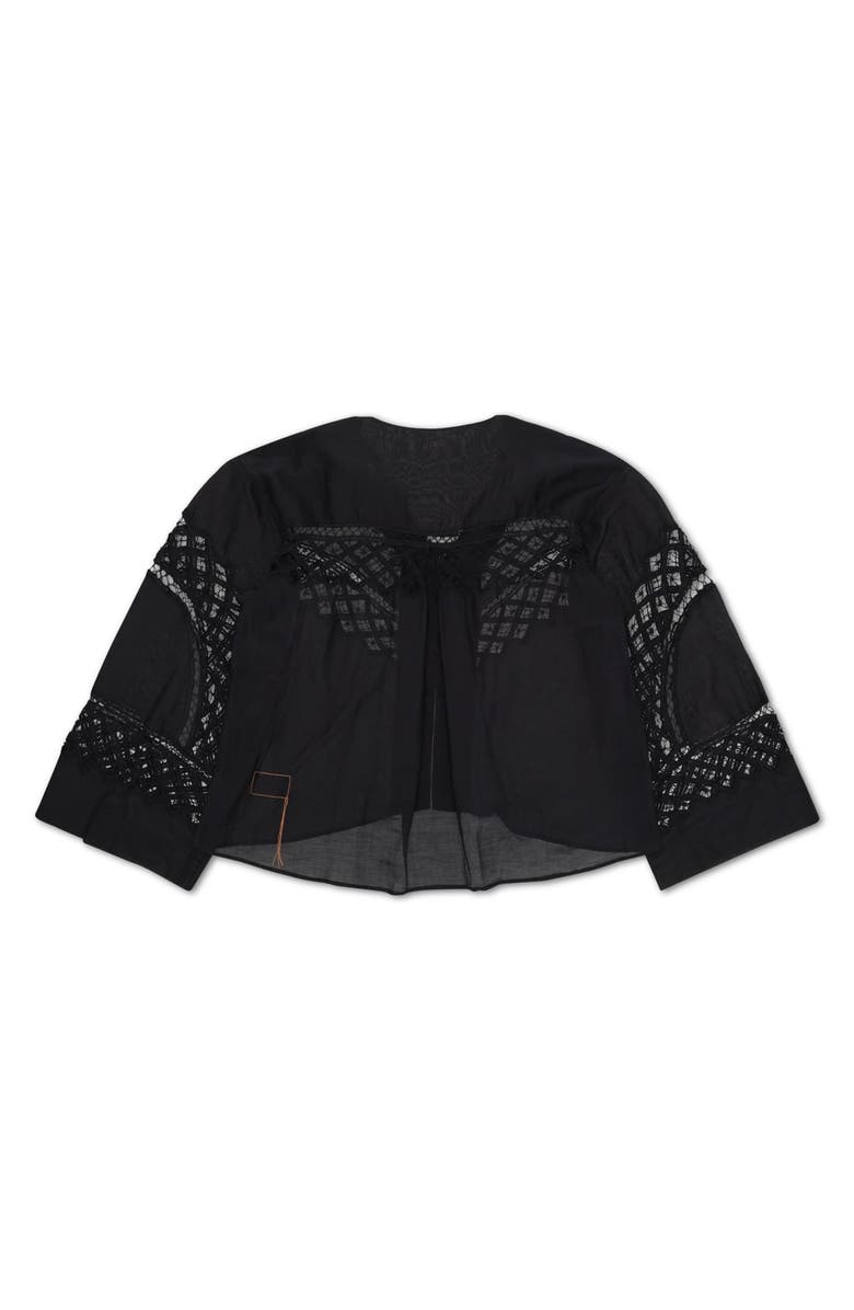 Fortela Cleide Embroidered Lace Shirt, Alternate, color, Black