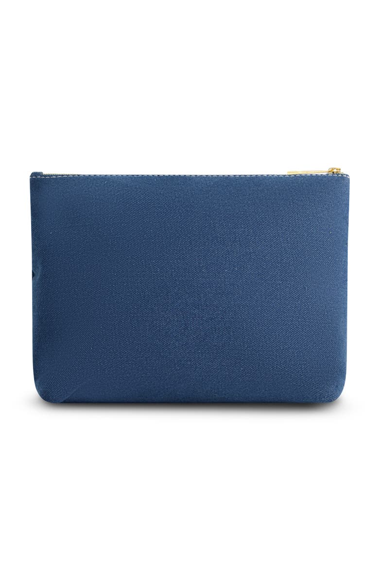 Cosmetic Bag with Side Pocket, Alternate, color, DENIM