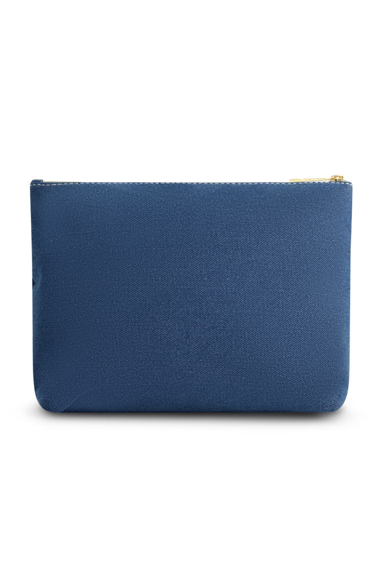 True Religion Cosmetic Bag with Side Pocket, Alternate, color, Denim