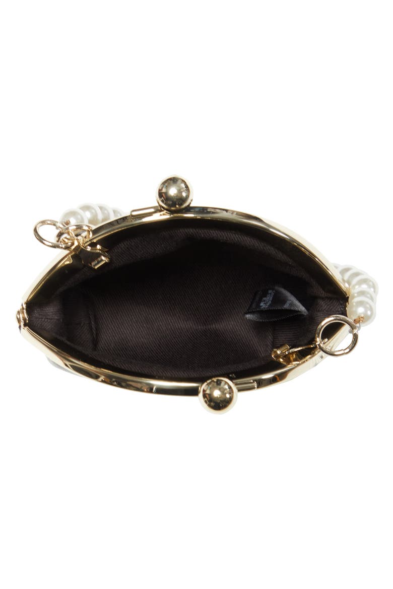 Leather Crossbody Coin Purse, Alternate, color, BLACK/ PEARL2