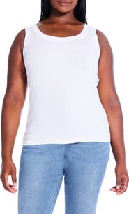NIC+ZOE Perfect Rib Scoop Neck Knit Tank Top