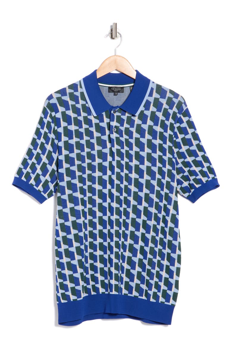 Rossio Geo Zip Polo, Alternate, color, NAVY