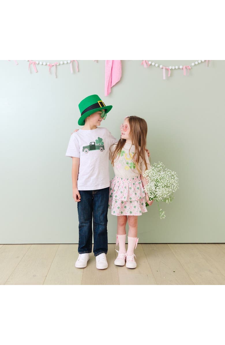 Sweet Wink Shamrock Truck Patch St. Patrick's Day Short Sleeve T-Shirt, Alternate, color, Ash