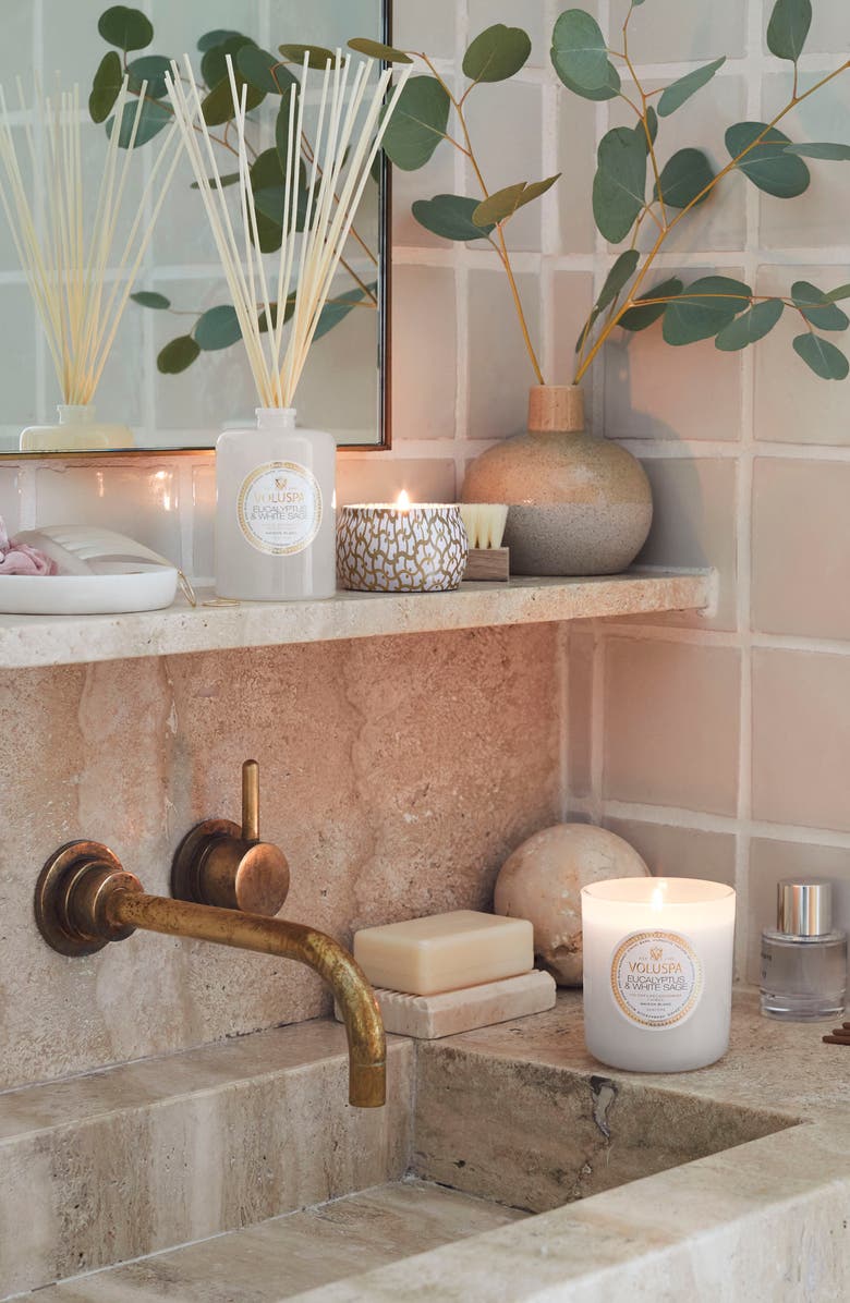 Voluspa Eucalyptus & White Sage Boxed Classic Candle, Alternate, color, Eucalyptus