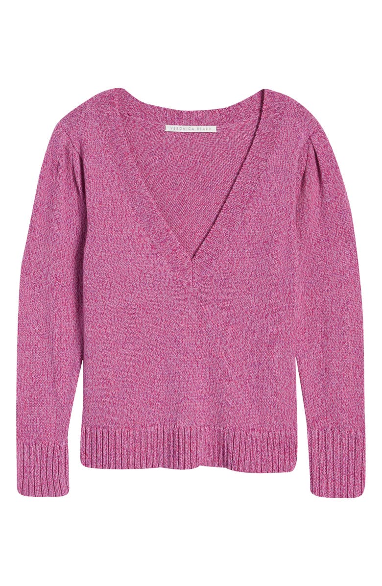 Veronica Beard Kenia V-Neck Merino Wool Blend Sweater, Alternate, color,