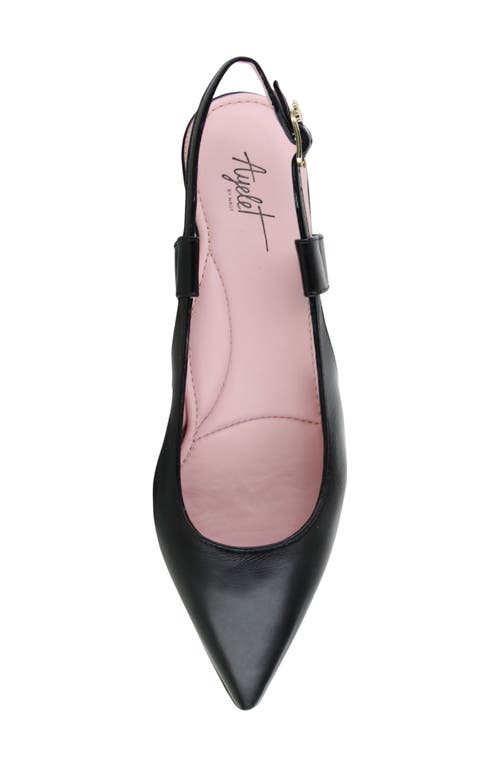 Ayelet By Naot Vida Slingback Pointed Toe Kitten Heel Pump In Black