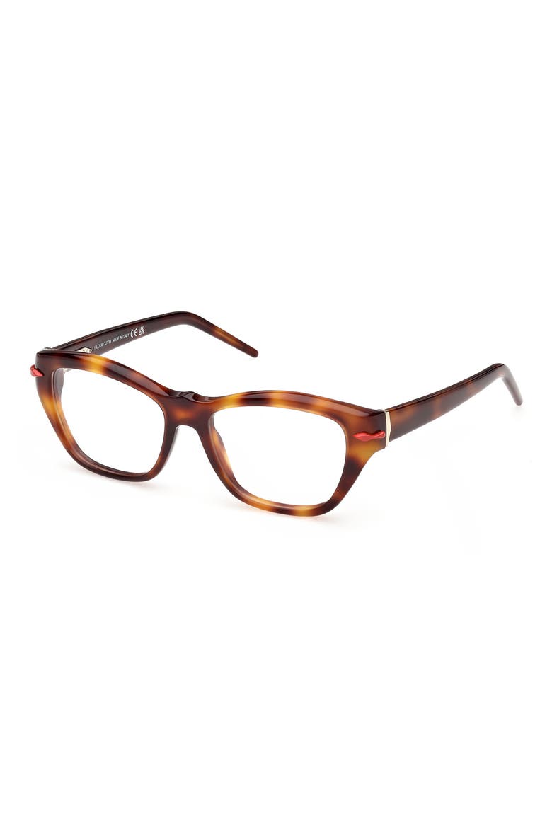 52mm Butterfly Optical Glasses, Alternate, color, DARK HAVANA