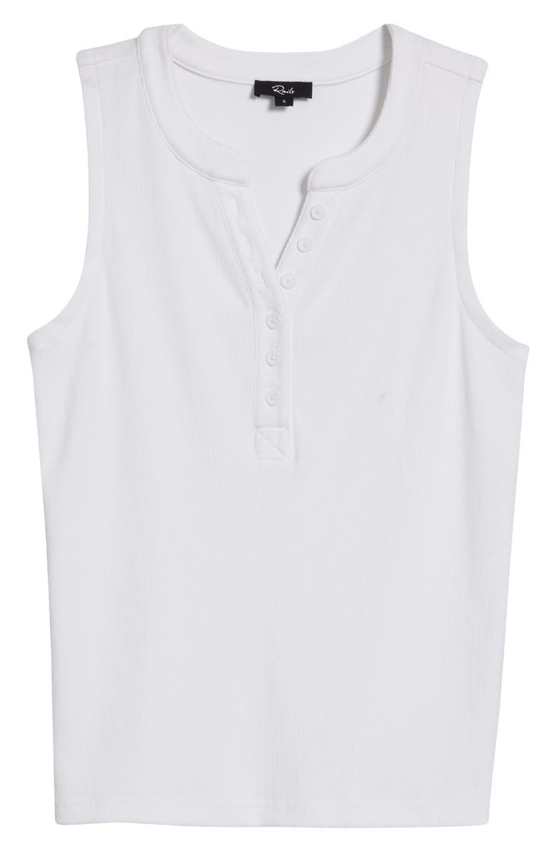 Rails Mayla Sleeveless Henley, Alternate, color, White