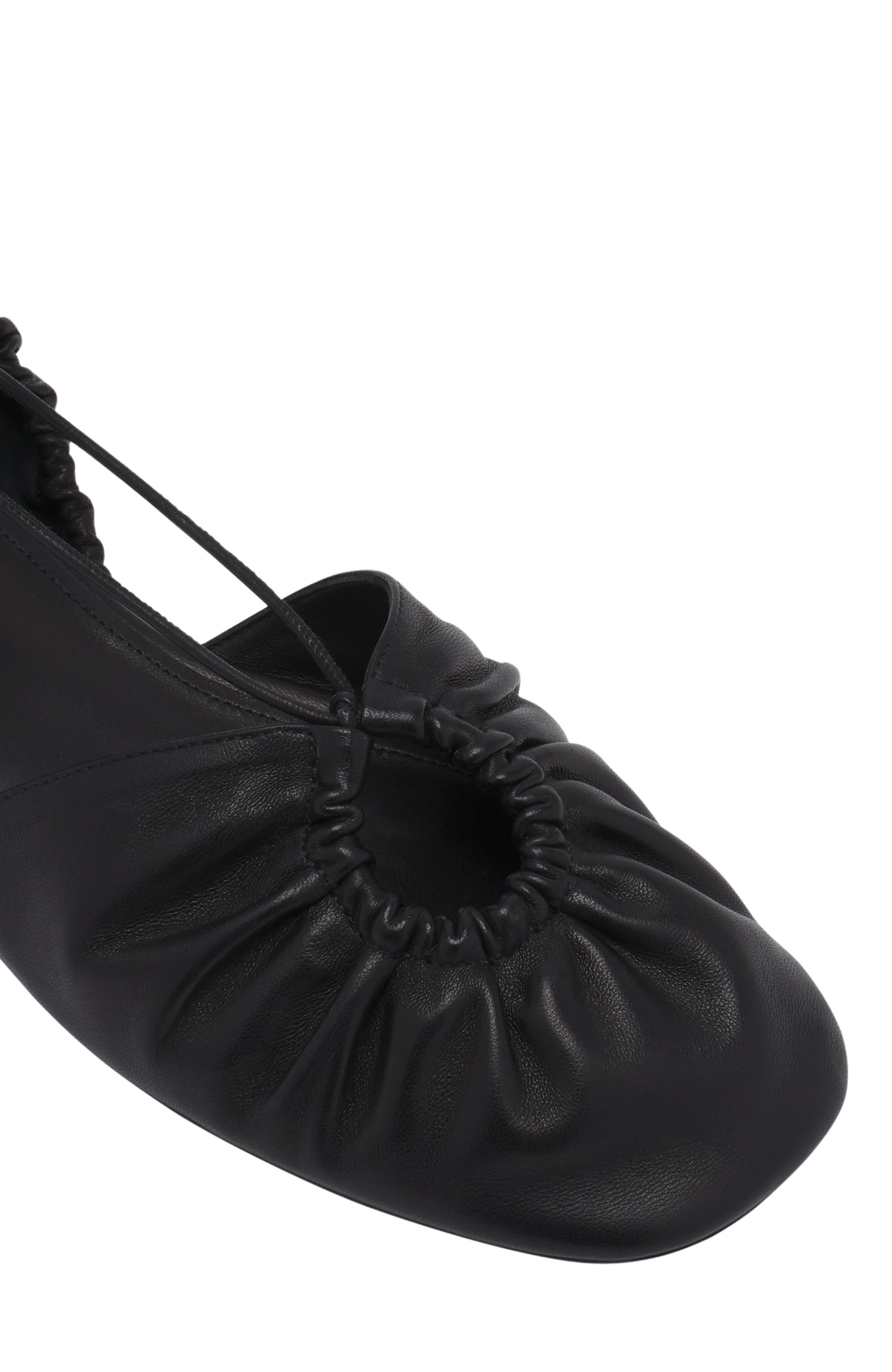 Lanvin Mesure Lace-Up Leather Ballerina, Alternate, color, 