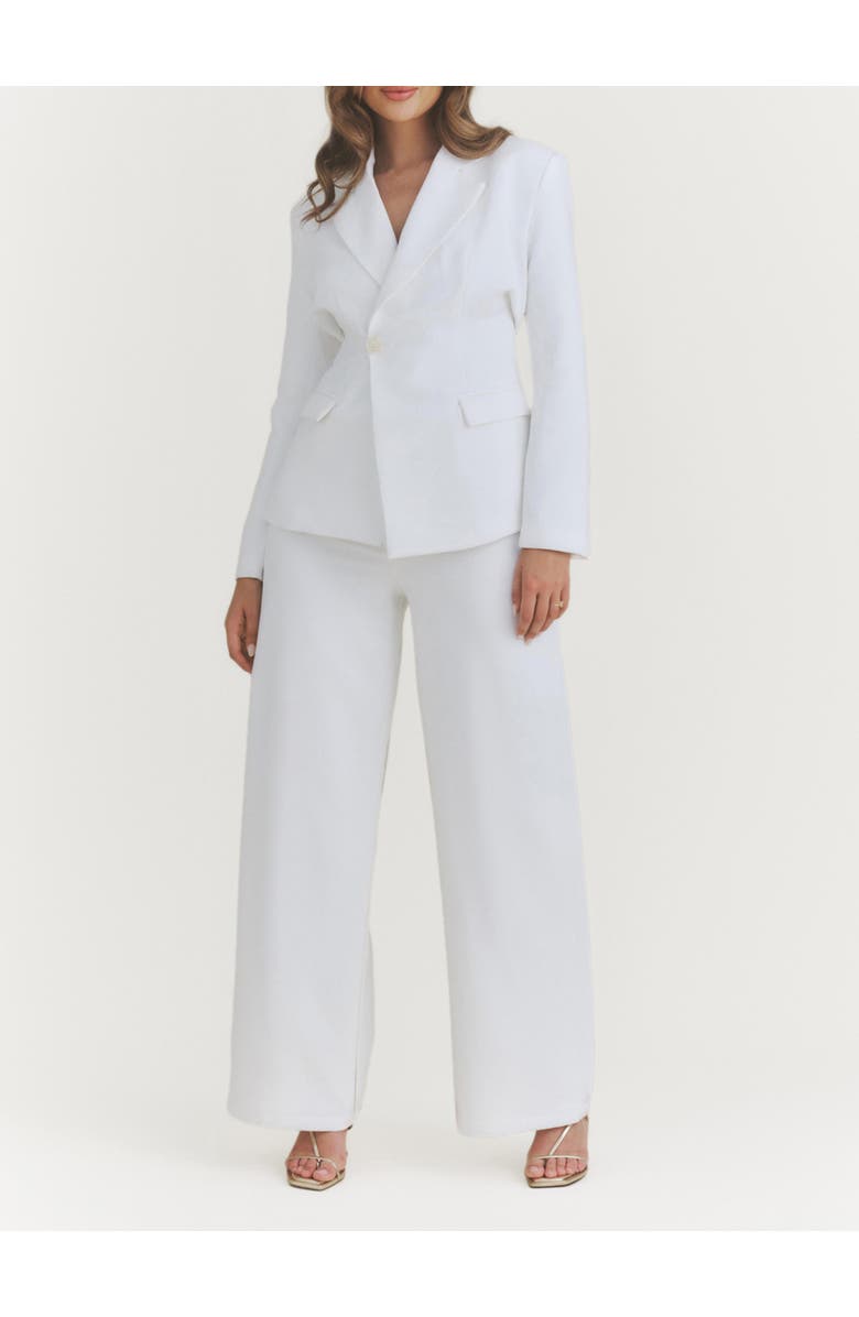 Six Stories Blake Tailored Wide Leg Pants, Alternate, color, White