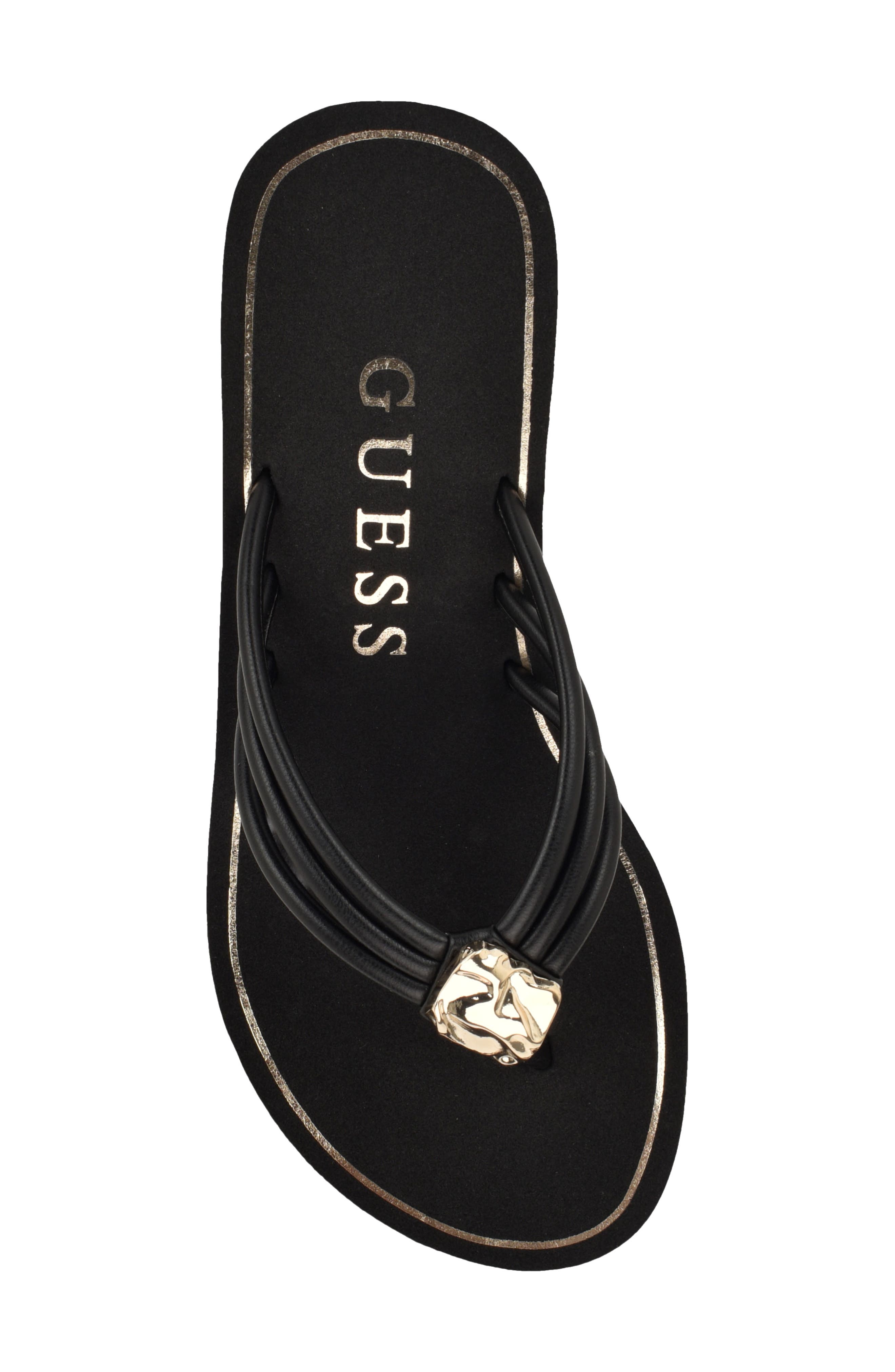 GUESS Sabrie Platform Wedge Sandal, Alternate, color, Black
