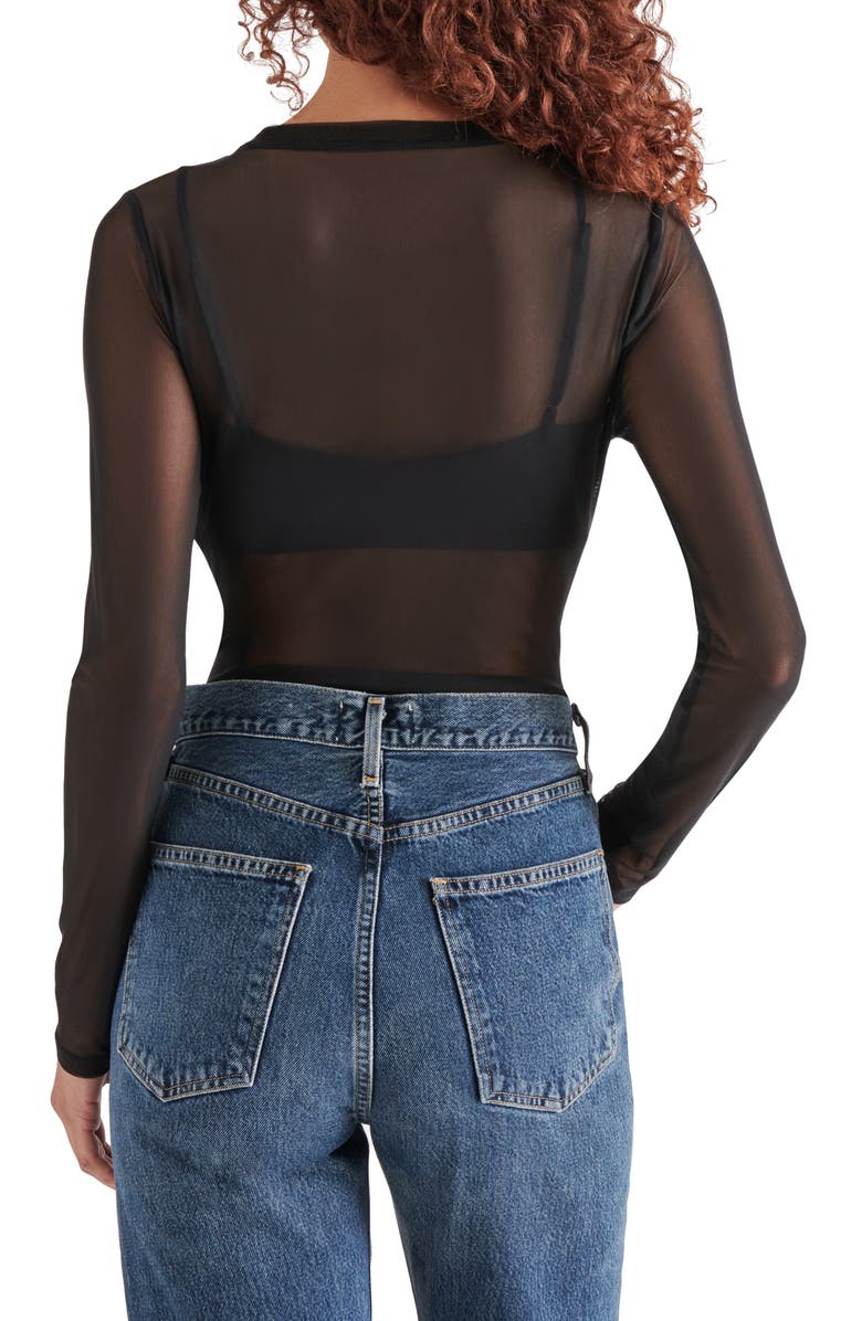 Steve Madden Azure Mesh Bodysuit, Alternate, color, 