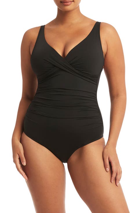 Cross Front One-Piece Swimsuit