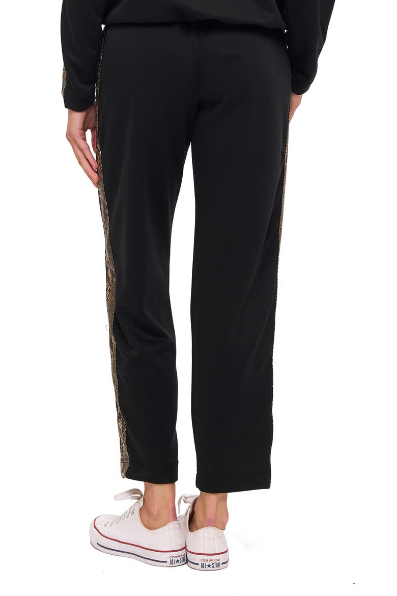 Modal Scuba Knit Stripe Joggers, Alternate, color, CAMEL REPTILE