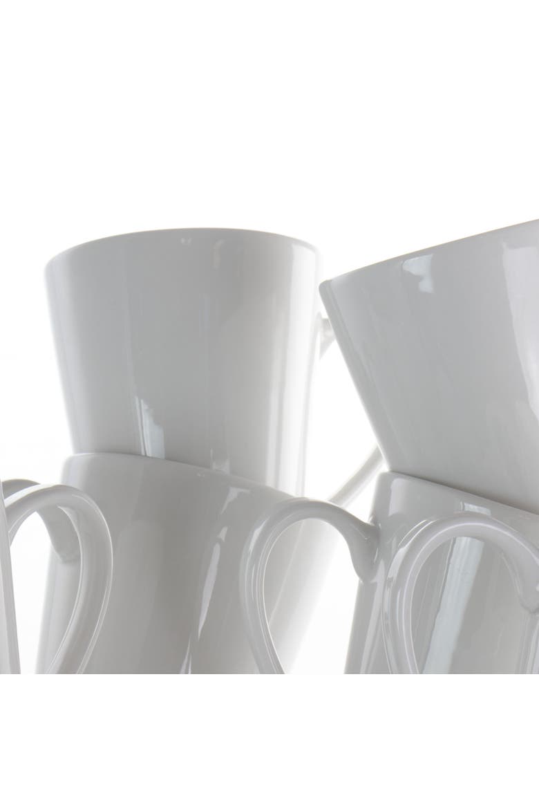 Holt 12 Piece 10 Ounce Porcelain Mug Set, Alternate, color, White