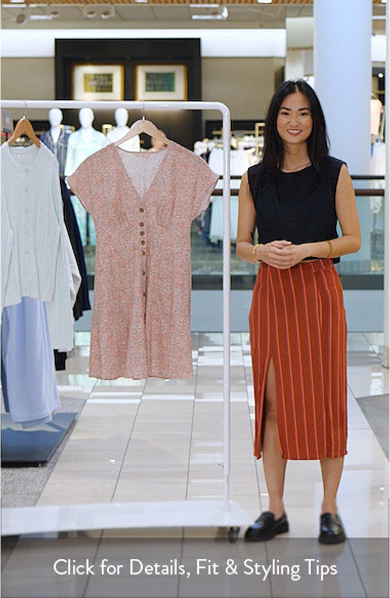 Camila Floral Button Front Hemp Blend Minidress, sales video thumbnail