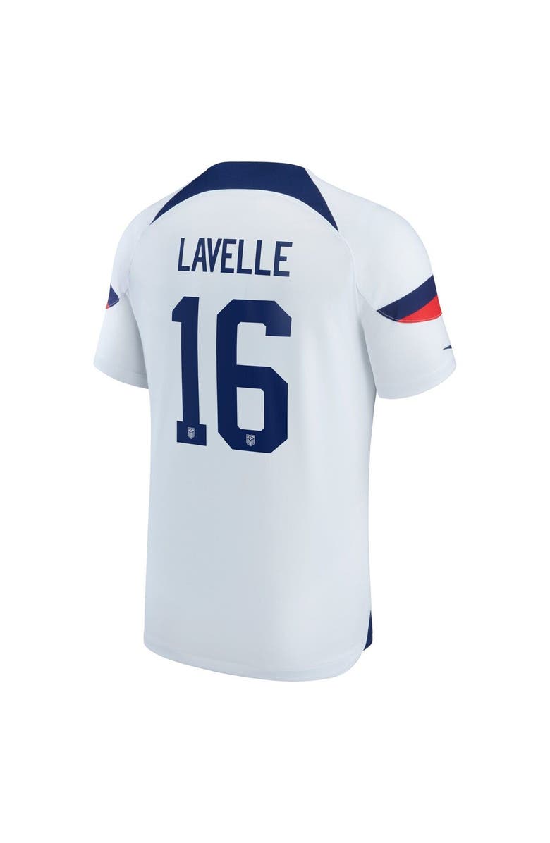 Nike Youth Nike Rose Lavelle White USWNT 2022/23 Home Breathe Stadium Replica Player Jersey, Alternate, color, 