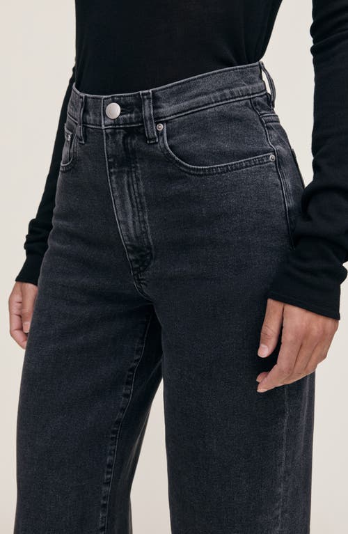 Dl1961 Karmine High Waist Ankle Relaxed Straight Leg Jeans In Black