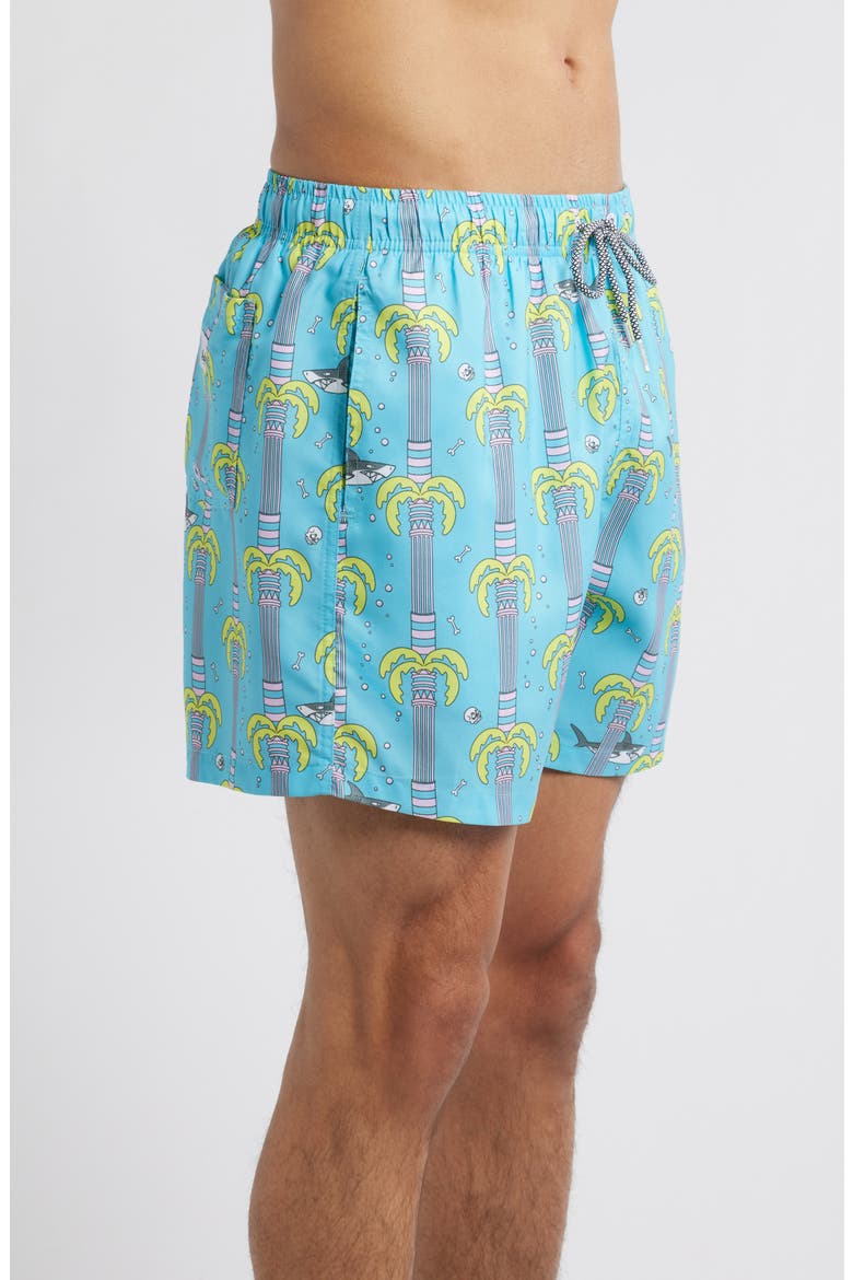 Atlantis Mid Length Swim Trunks, Alternate, color, BLUE