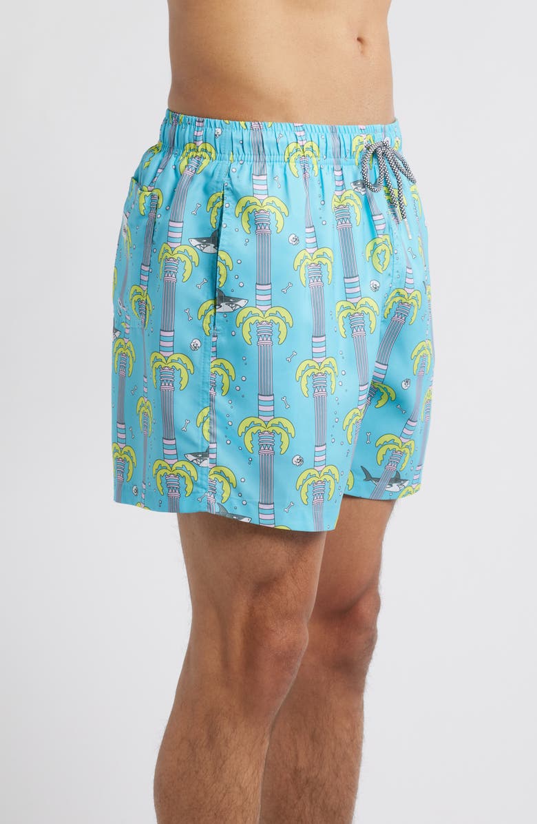 Boardies Atlantis Mid Length Swim Trunks, Alternate, color, Blue