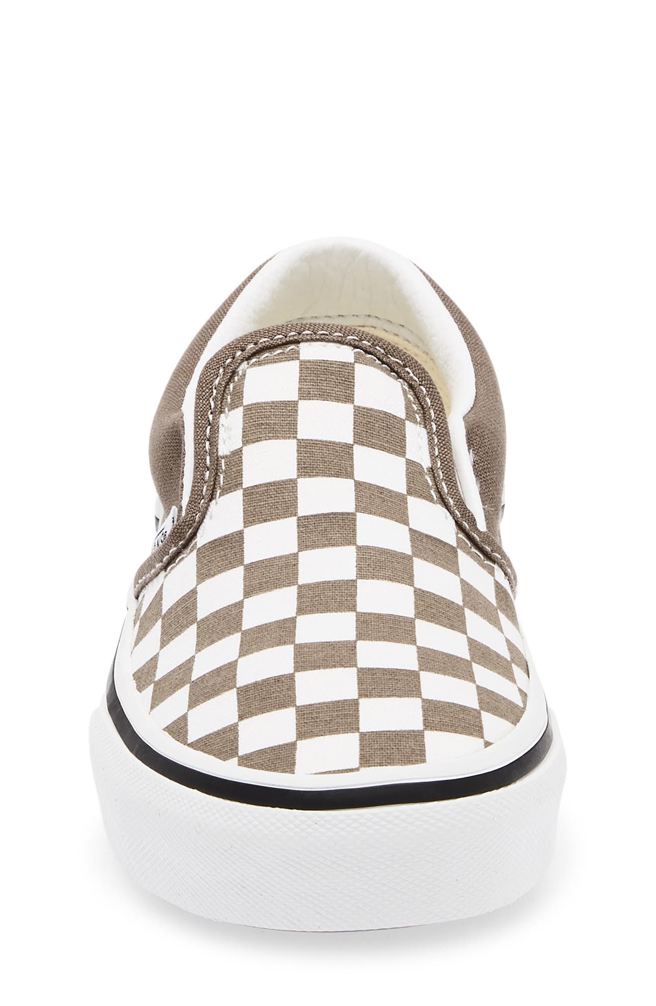 Vans Kids' Classic Slip-On Sneaker, Alternate, color, Checkerboard Walnut