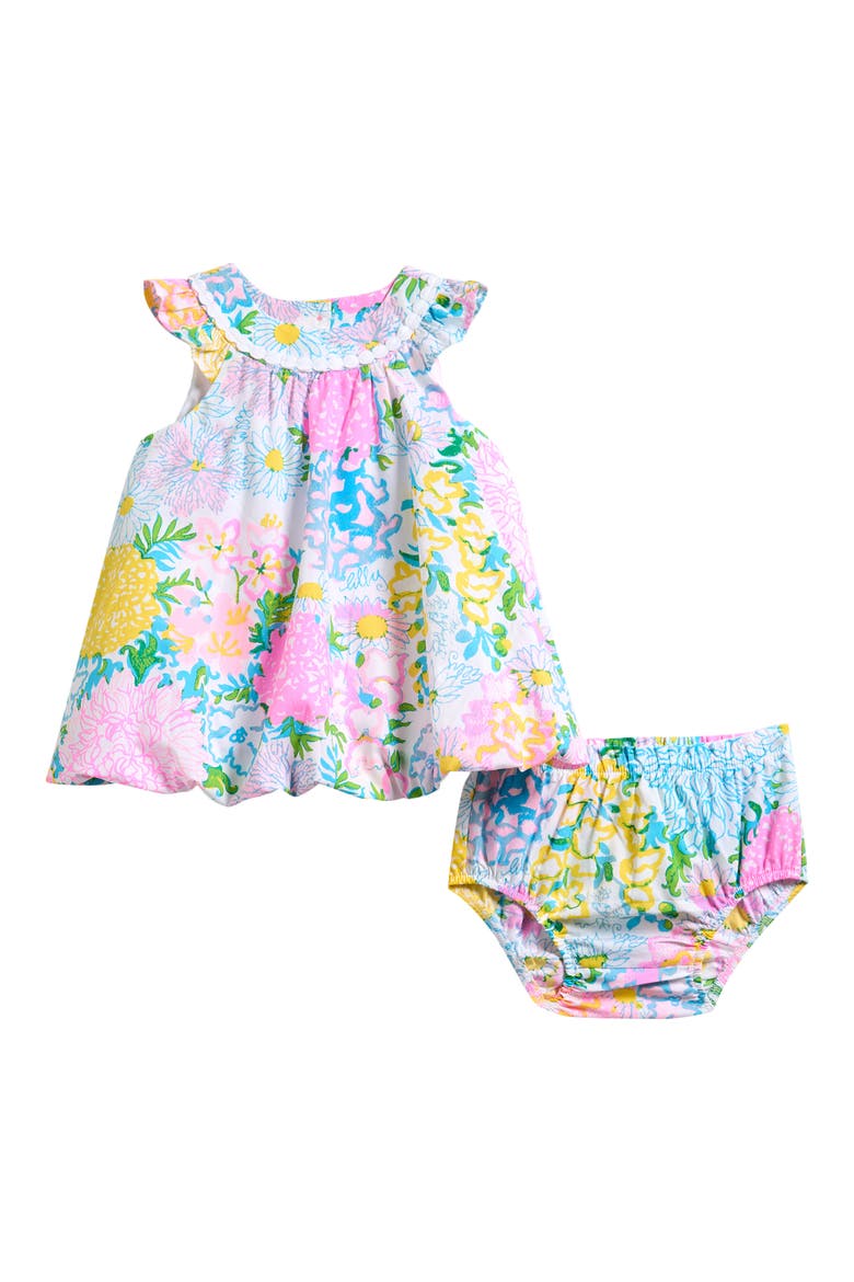 Paloma Bubble Dress & Bloomers Set, Main, color, MULTI LILLY GARDEN