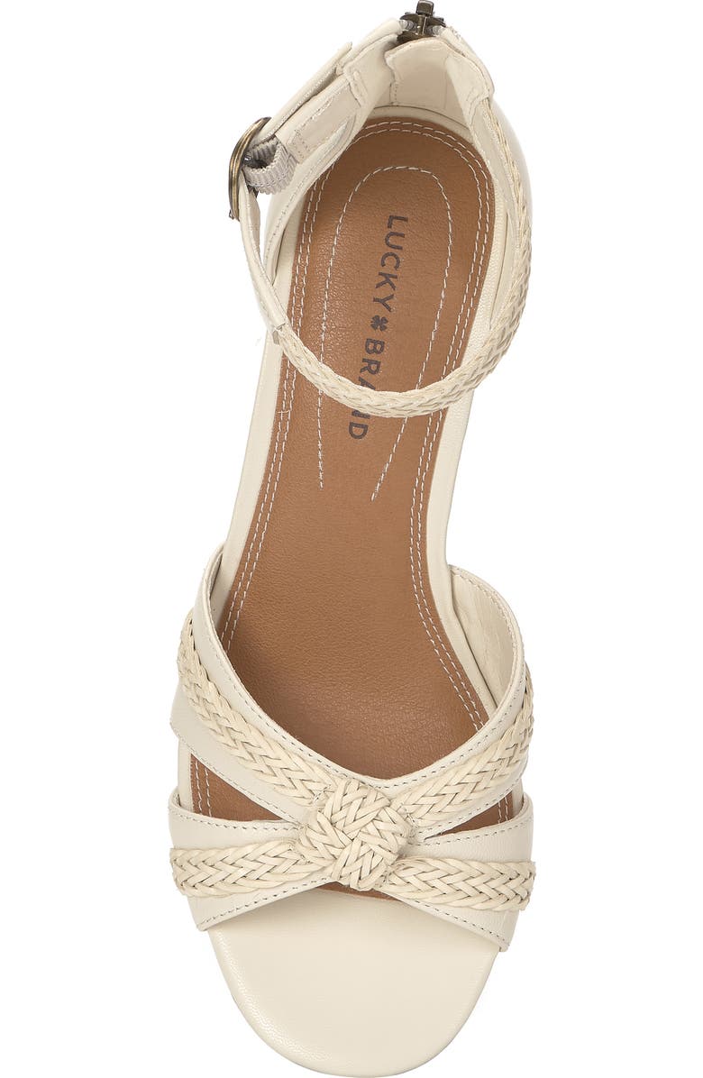 Lucky Brand Jaelah Wedge Sandal, Alternate, color, Tusk Sfnpsl