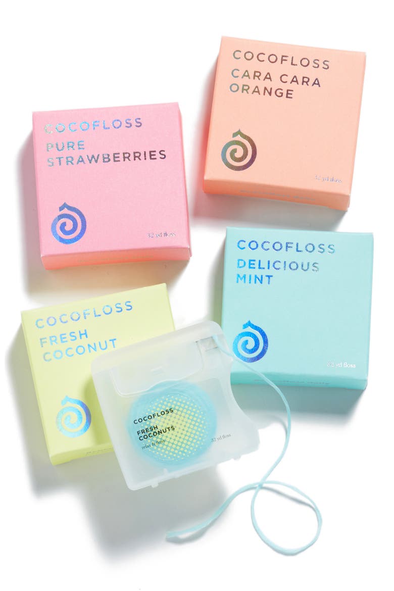 Cocofloss 4-Flavor Floss Set, Main, color, MULTI