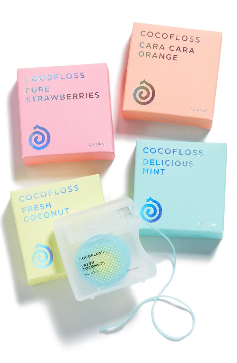 COCOLAB Cocofloss 4-Flavor Floss Set, Main, color,