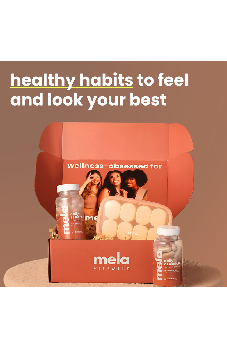 Mela Vitamins Healthy Habits Set for Women of Color, Alternate, color, Peachy Coral