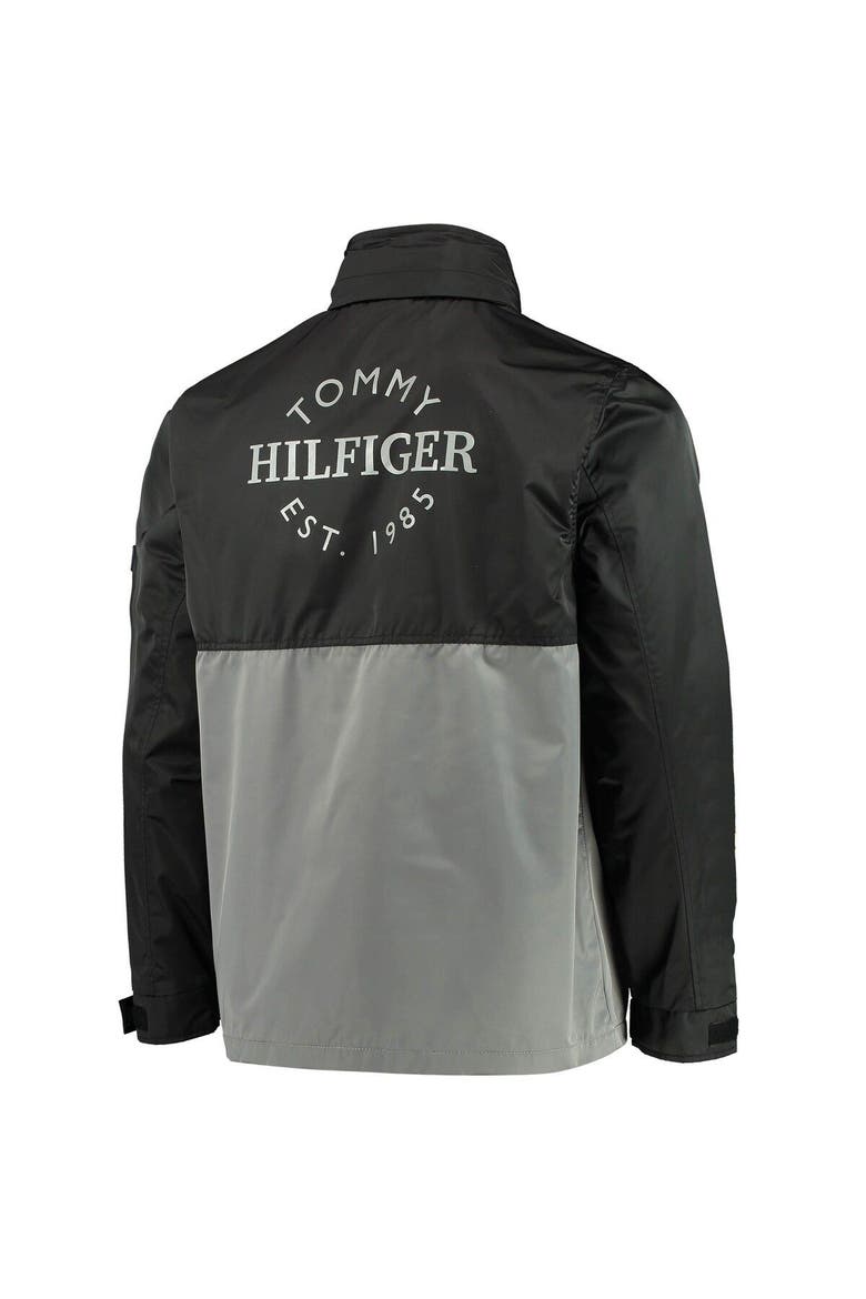 Men's Tommy Hilfiger Black/Gray Philadelphia Flyers Anorak Quarter-Zip Hoodie Jacket, Alternate, color, Black