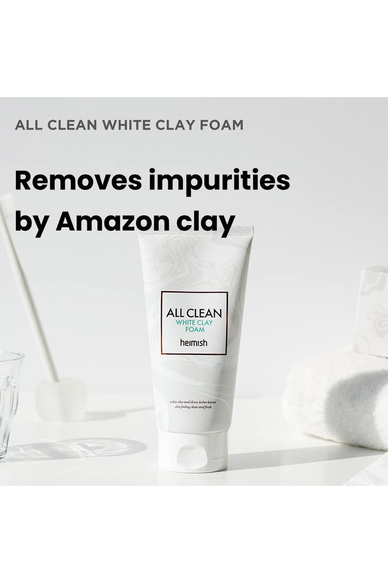 All Clean White Clay Foam-Deep Cleansing, Pore Minimizing, Blackhead Remover, 5.3oz/150g, Alternate, color, White