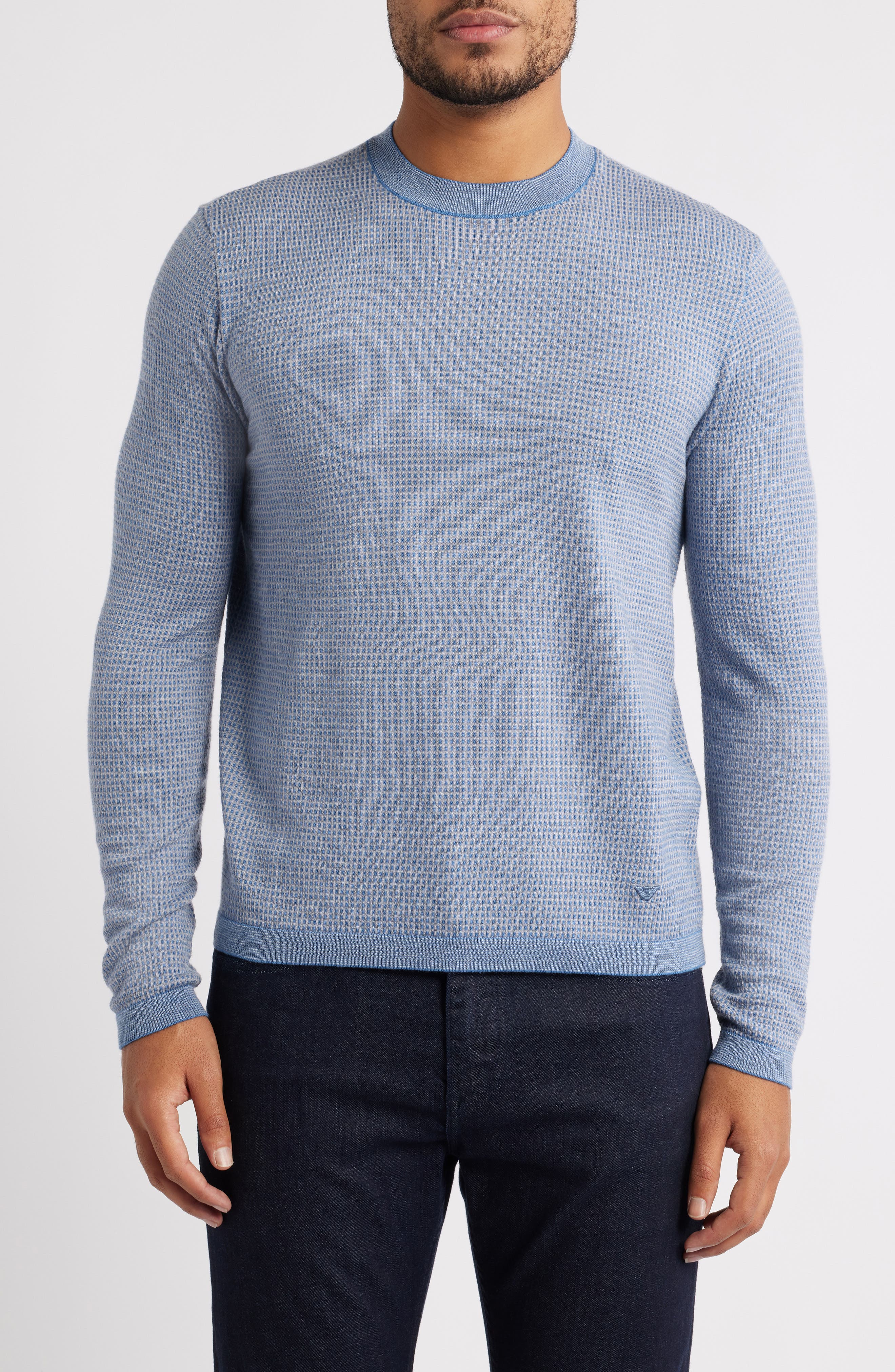 Emporio Armani Geo Pattern Wool Sweater