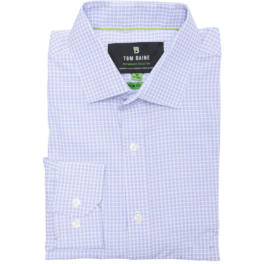 Tom Baine Performance Stretch Wrinkle Free Button-down Shirt In Multi