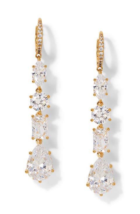 Beatrix Cubic Zirconia Linear Drop Earrings